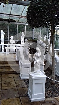 Italian garden with statues