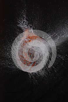 Exploding balloons, filled with water