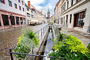 Water-filled canal of Lutherstadt Wittenberg photo