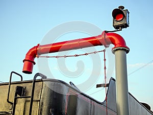 Water filling column for refueling steam locomotives