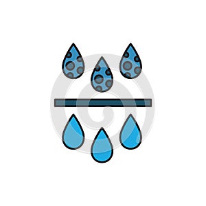 Water filter flat icon, vector color illustration