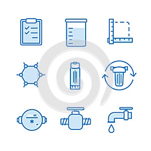 Water Filter Icon Set