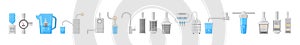 Water filter icons.