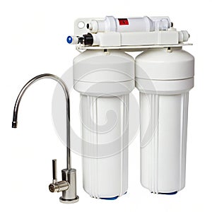 Water filter isolated on white background