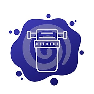 water filter line icon, vector