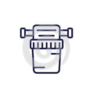 water filter line icon on white