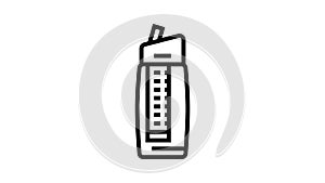 water filter portable line icon animation