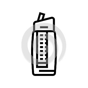 water filter portable line icon vector illustration