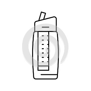 water filter portable line icon vector illustration