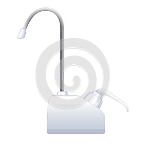 Water filter system icon, cartoon style