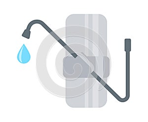 Water filter taps flat icon Microfiltration technology