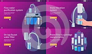 Water filtering systems set 02