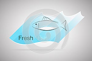 Water fish on white background.