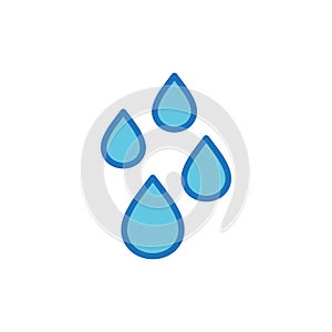 Water flat icon, vector illustration