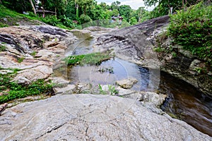 Water Flow in Huay Kaew Waterfall Chiang Mai Province