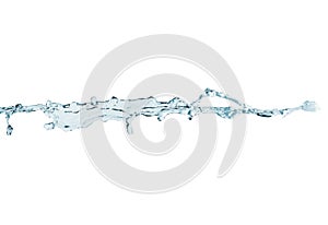 Water flow on white background