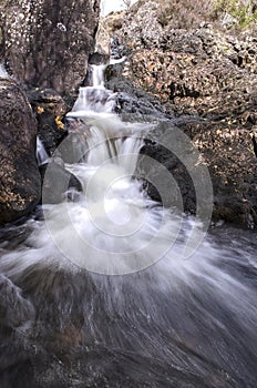 Water Flowing Down Rocks