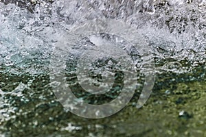 Water flowing over rocks