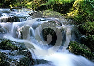 Water Flowing over Rocks.