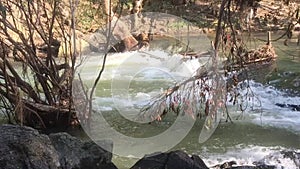 Water Flowing Through Rocks in Kaeng Som Maew Queen Sirikit Forest Park
