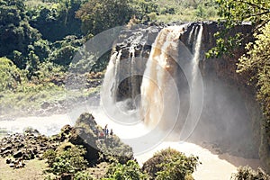 Water flows of Blue Nile falls