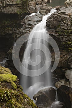 Nooksack Falls is a waterfall along the North Fork of the Nooksack River in Whatcom County, Washington.