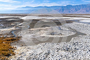 Water flows during the rehydration of Owens Lake near Keeler, California, USA