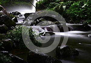 Water flows in slow speed mode