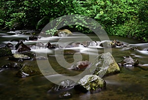 Water flows in slow speed mode