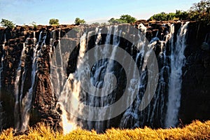 Water flows, Victoria falls, Zambia
