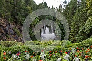 Water fountain, Butchart Gardens, Victoria, BC, Canada