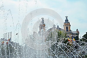 Water fountain at Cluj-Napoca Avram Iancu Square