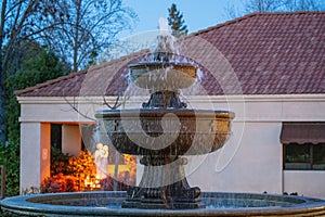 The Water Fountain At Holy Spirit Catholic Church Fresno, California