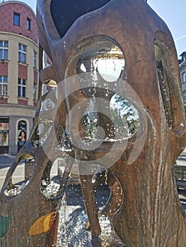 water fountain in hradec kralove city