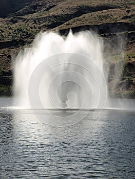 Water Fountain at Lucky Peak Dam