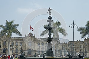 Water fountain and main plaza, Lima, PerÃº