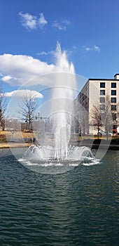 Water fountain in Von Braun Center