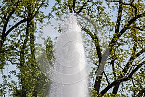 Water fountain in Wiesbaden, Warmer Damm