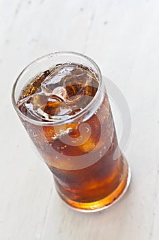 Water, Fresh coke in glass