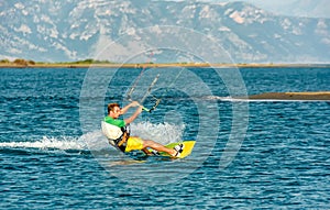 Water fun and kiteboarding in Ada Bojana, Montenegro