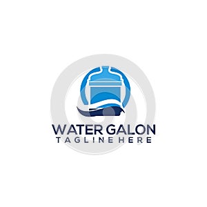 Water gallon logo concept vector