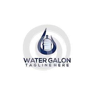 Water gallon logo concept vector