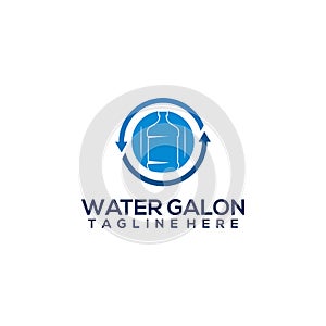 Water gallon logo concept vector