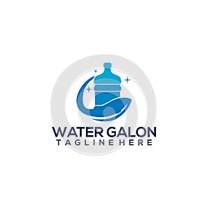 Water gallon logo concept vector