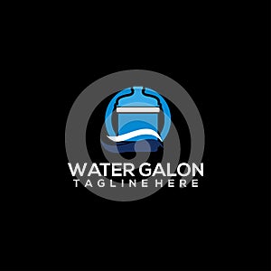 Water gallon logo concept vector