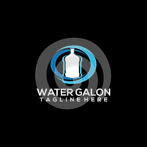 Water gallon logo concept vector