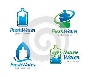 Water gallon logo symbol or icon template