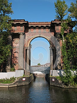 Water Gate of New Holland island. St.Petersburg