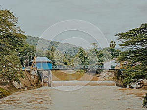 Water gate that regulates the level of water level in one of the rivers in Bantimurung, Maros photo
