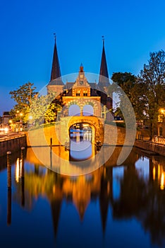 Water Gate in Sneek Friesland Netherlands